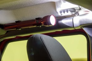 Jeep Wrangler Unlimited Flashlight Mount - Front - Fishbone Offroad - Roll Bar - Black - `18-`27 Jeep Wrangler Unlimited Flashlight Mount - Front - Fishbone Offroad - Roll Bar - Black - `18-`27